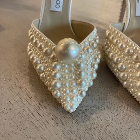 Jimmy Choo Sabine 85 Pearl Heels - Picture 8 of 8